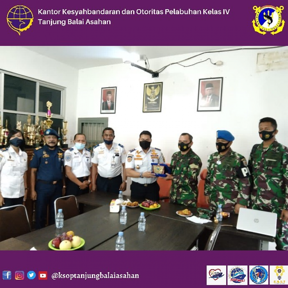 Ka. KSOP Kelas IV Tanjung Balai Asahan Terima Kunjungan Danlanal Tanjung Balai Asahan