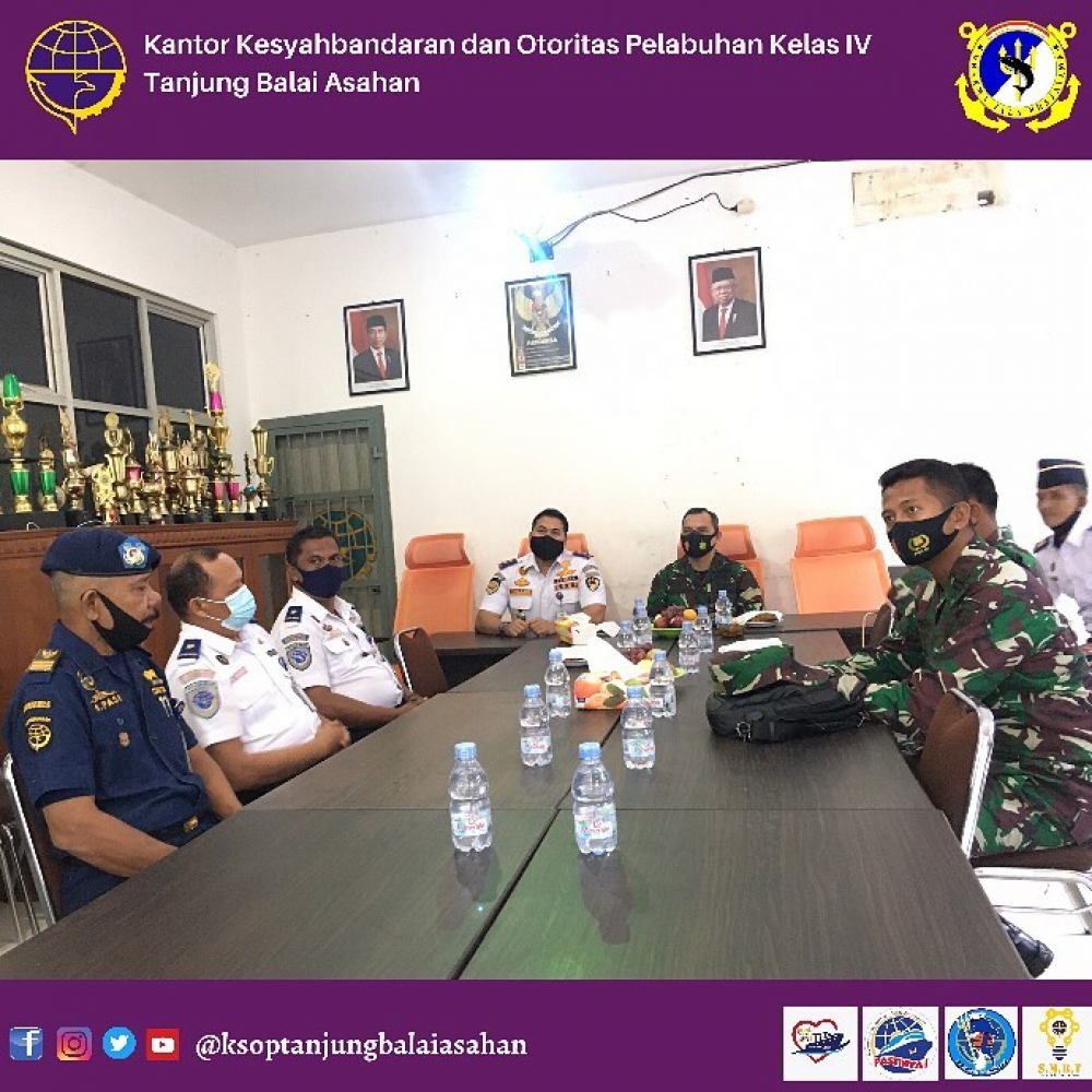 Ka. KSOP Kelas IV Tanjung Balai Asahan Terima Kunjungan Danlanal Tanjung Balai Asahan