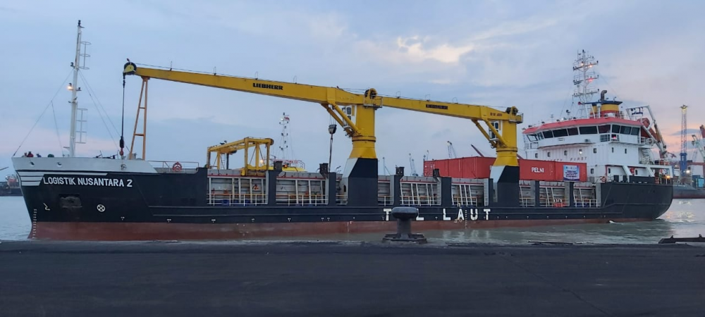 MUATAN BALIK TOL LAUT, ENAM BELAS KONTAINER DARI MERAUKE TIBA SURABAYA