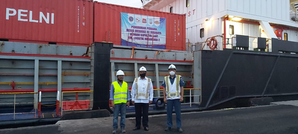 MUATAN BALIK TOL LAUT, ENAM BELAS KONTAINER  DARI MERAUKE TIBA SURABAYA