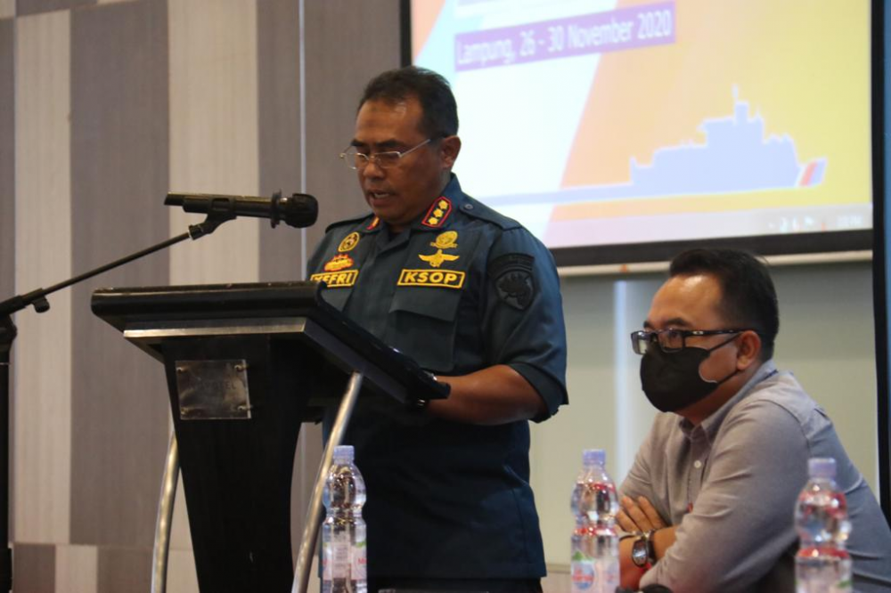 JELANG LATIHAN NASIONAL PENANGGULANGAN PENCEMARAN DI LAUT, KEMENHUB GELAR RENCANA OPERASI DAN RENCANA LATIHAN NATIONAL MARPOLEX 2020 DI LAMPUNG