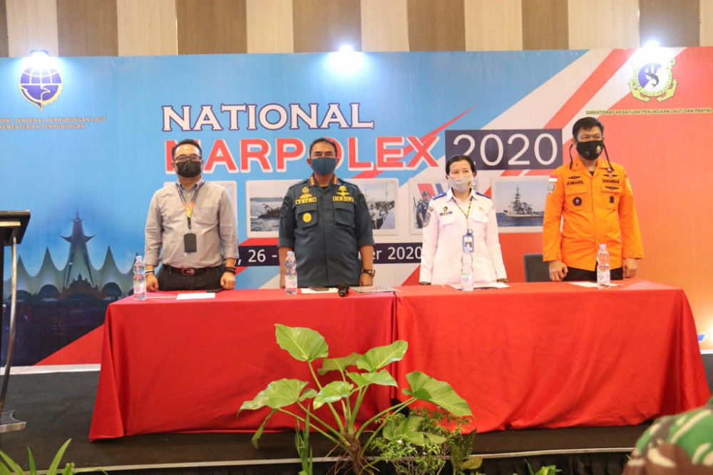 JELANG LATIHAN NASIONAL PENANGGULANGAN PENCEMARAN DI LAUT, KEMENHUB GELAR RENCANA OPERASI DAN RENCANA LATIHAN NATIONAL MARPOLEX 2020 DI LAMPUNG