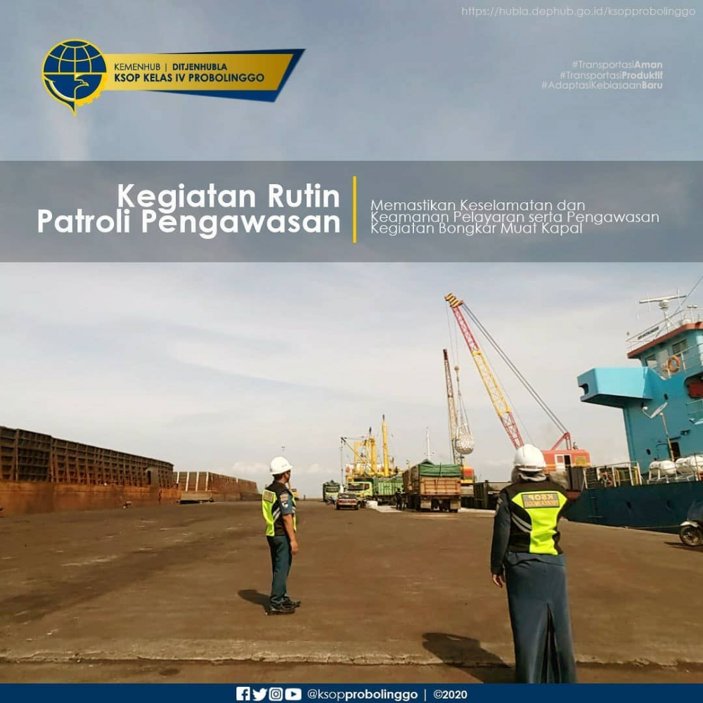 GIAT RUTIN PATROLI PENGAWASAN KESELAMATAN DAN KEAMANAN PELAYARAN DI PELABUHAN PROBOLINGGO