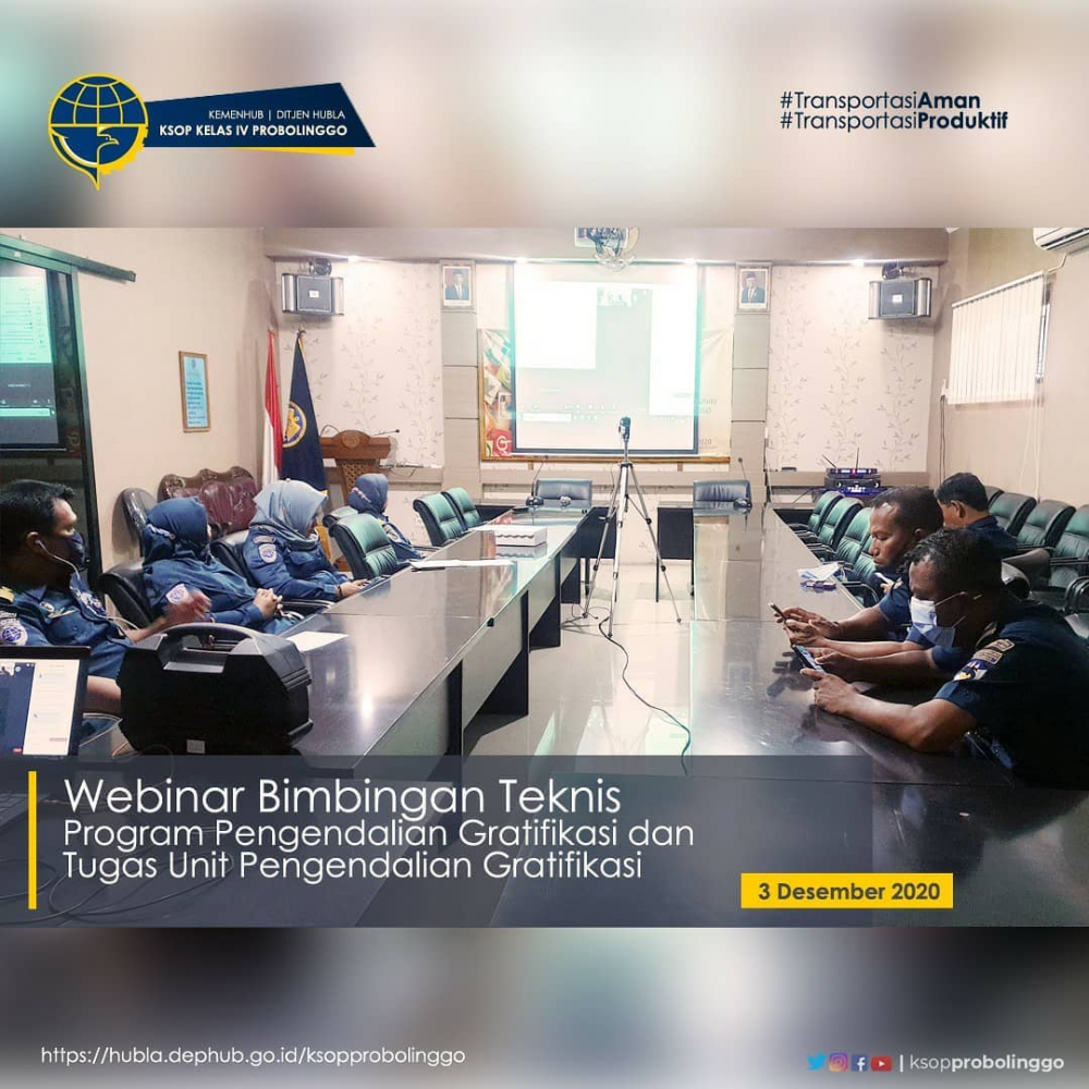 KSOP KELAS IV PROBOLINGGO MENGIKUTI GIAT WEBINAR BIMBINGAN TEKNIS PROGRAM PENGENDALIAN GRATIFIKASI