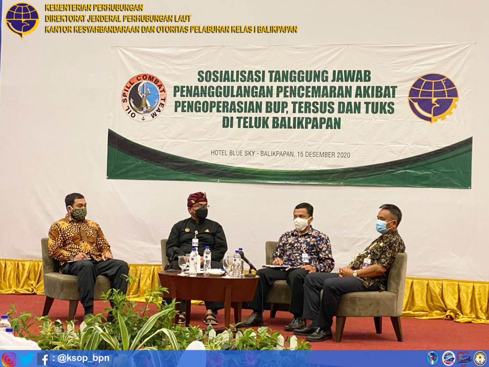 SOSIALISASI TANGGUNG JAWAB PENANGGULANGAN PENCEMARAN AKIBAT PENGOPRASIAN BUP, TERSUS DAN TUKS DI TELUK BALIKPAPAN
