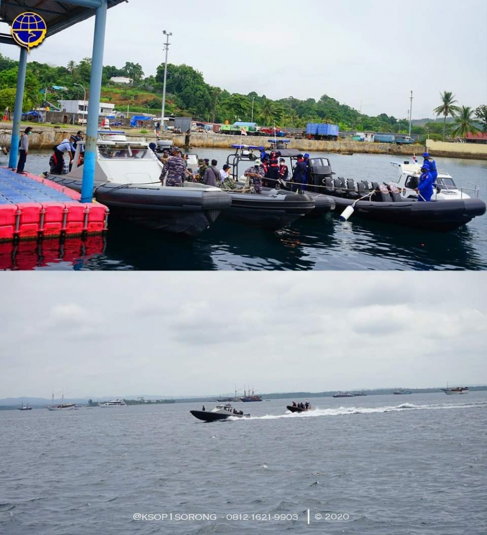 KPLP KSOP SORONG IKUTI PATROLI BERSAMA DI SELAT SELE