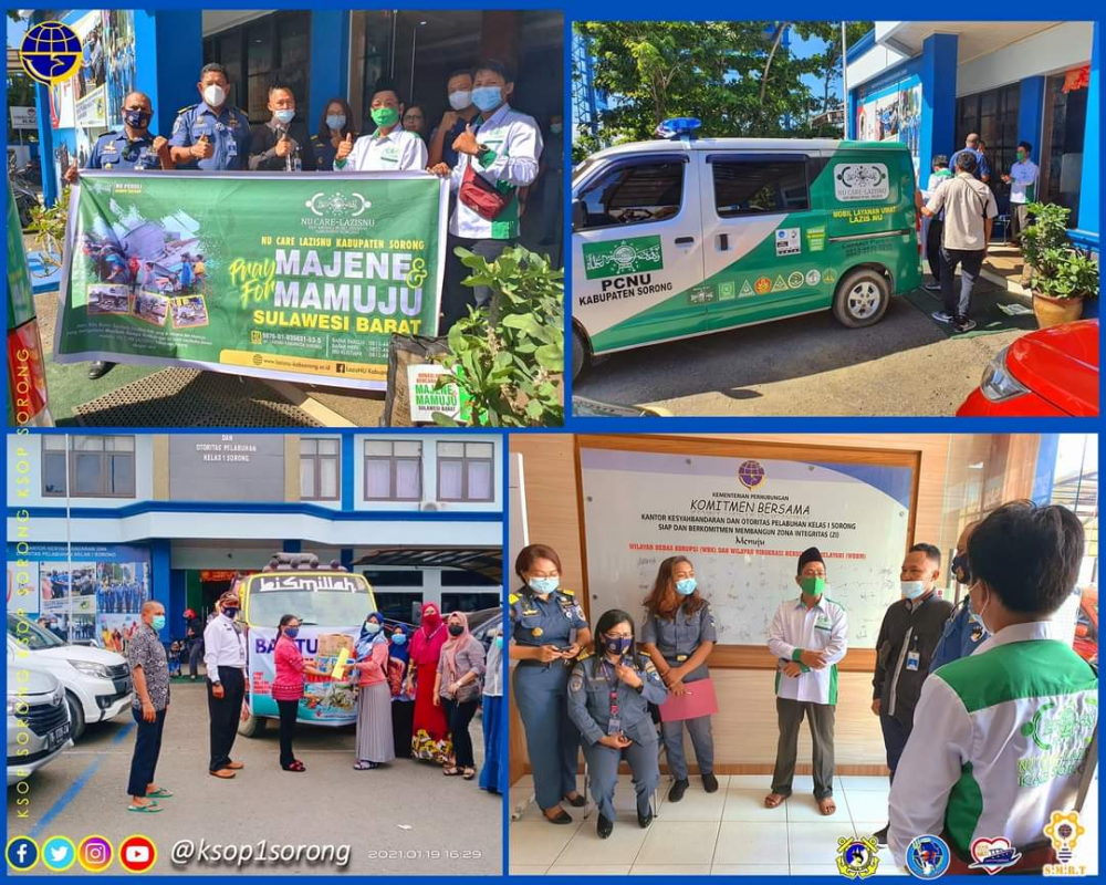 POSKO PENYALURAN DONASI UNTUK KORBAN BENCANA GEMPA MAMUJU DAN MAJENE