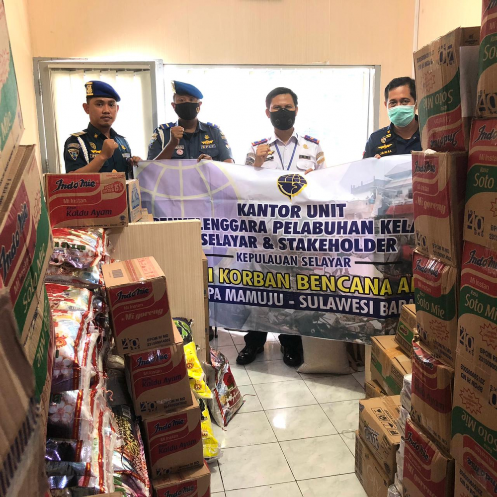 KUPP Selayar Kirim Bantuan Logistik untuk Korban Gempa Mamuju-Majene