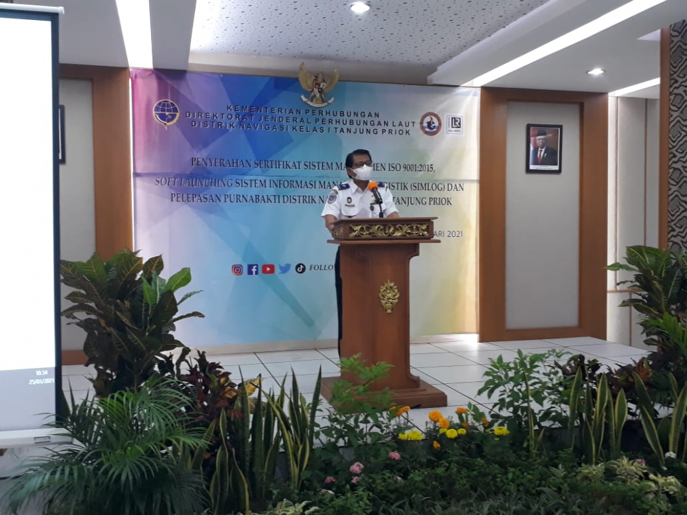 DISTRIK NAVIGASI KELAS I TANJUNG PRIOK PEROLEH ISO 9001 : 2015