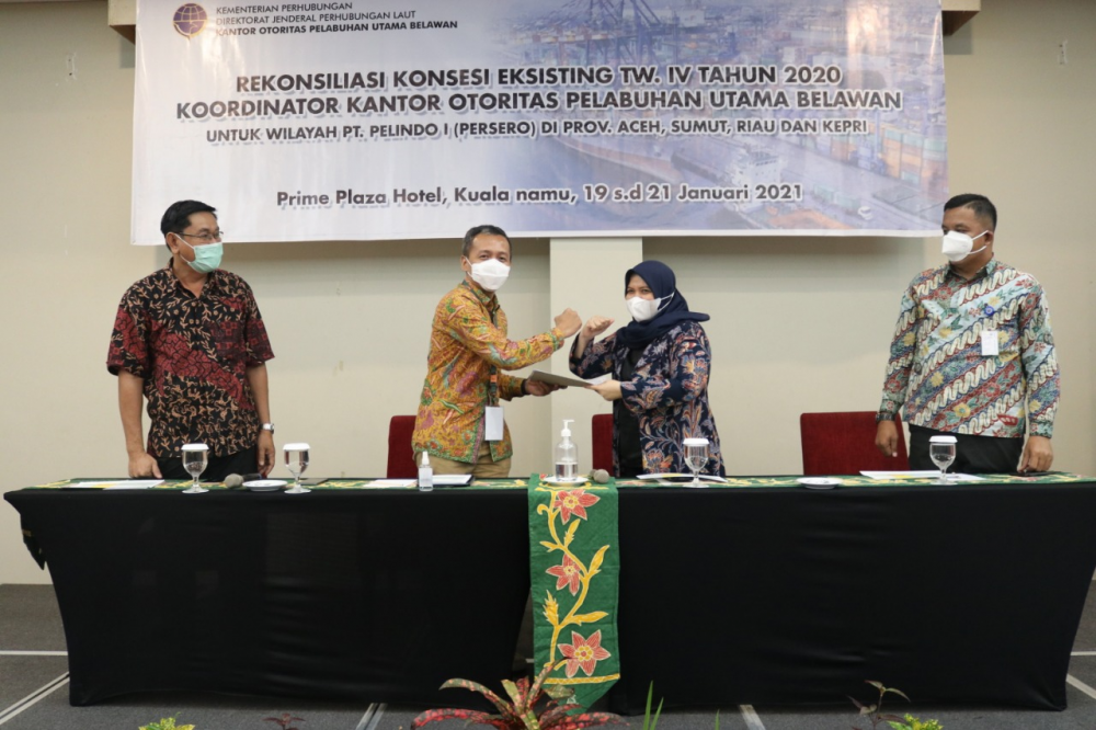 Rekonsiliasi Konsesi TW.IV Tahun 2020 Wilayah Aceh, SUMUT, KEPRI dan Riau Dibawah Koordinator Kantor OP Utama Belawan.