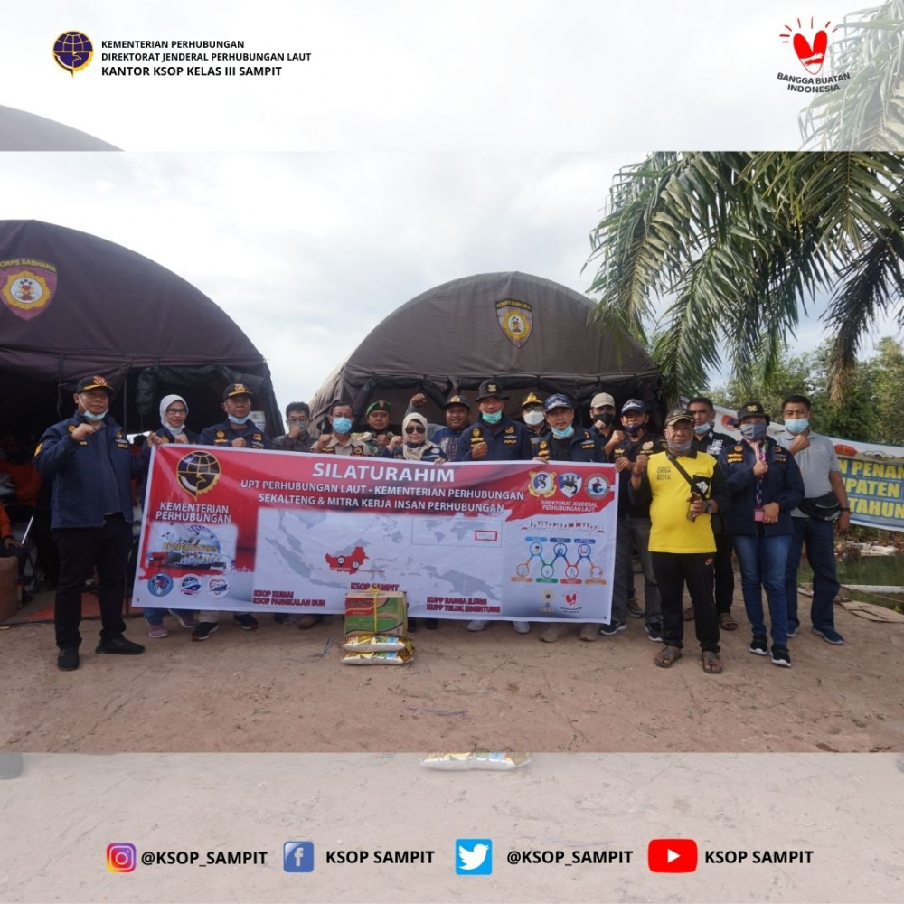 UNIT PELAKSANA TEKNIS / UNIT PENYELENGGARA PELABUHAN DITJEN PERHUBUNGAN LAUT BESERTA MITRA KERJA PROVINSI KALIMANTAN TENGAH GELAR AKSI KEMANUSIAAN PEDULI BENCANA BANJIR KALIMANTAN SELATAN