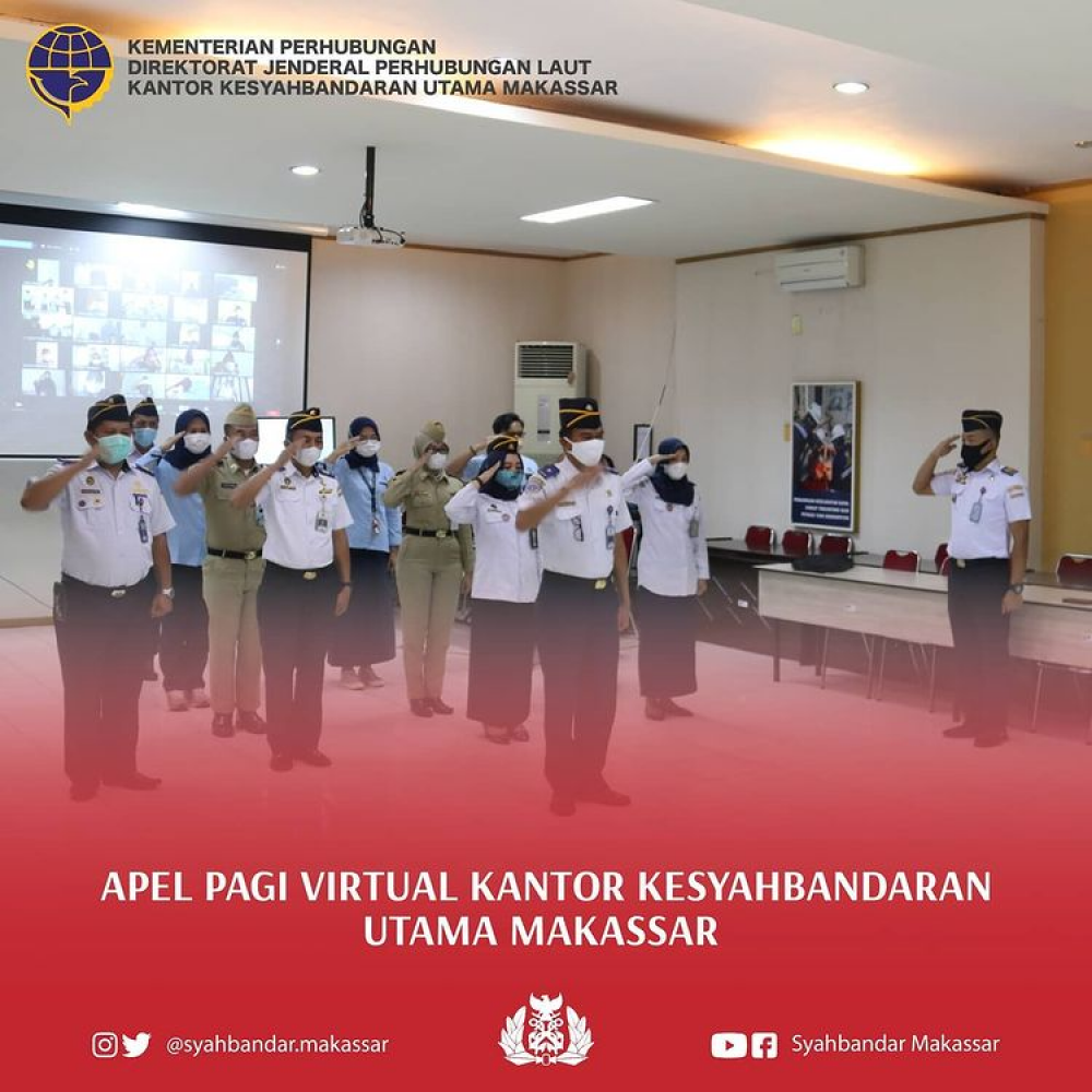 Apel Pagi Virtual Kantor Kesyahbandaran Utama Makassar