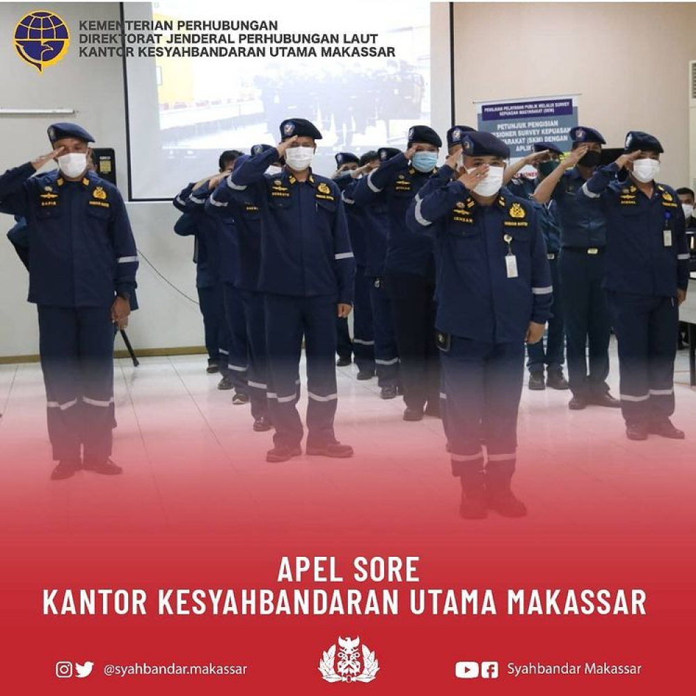 Pelaksanaan Apel Sore Secara Virtual