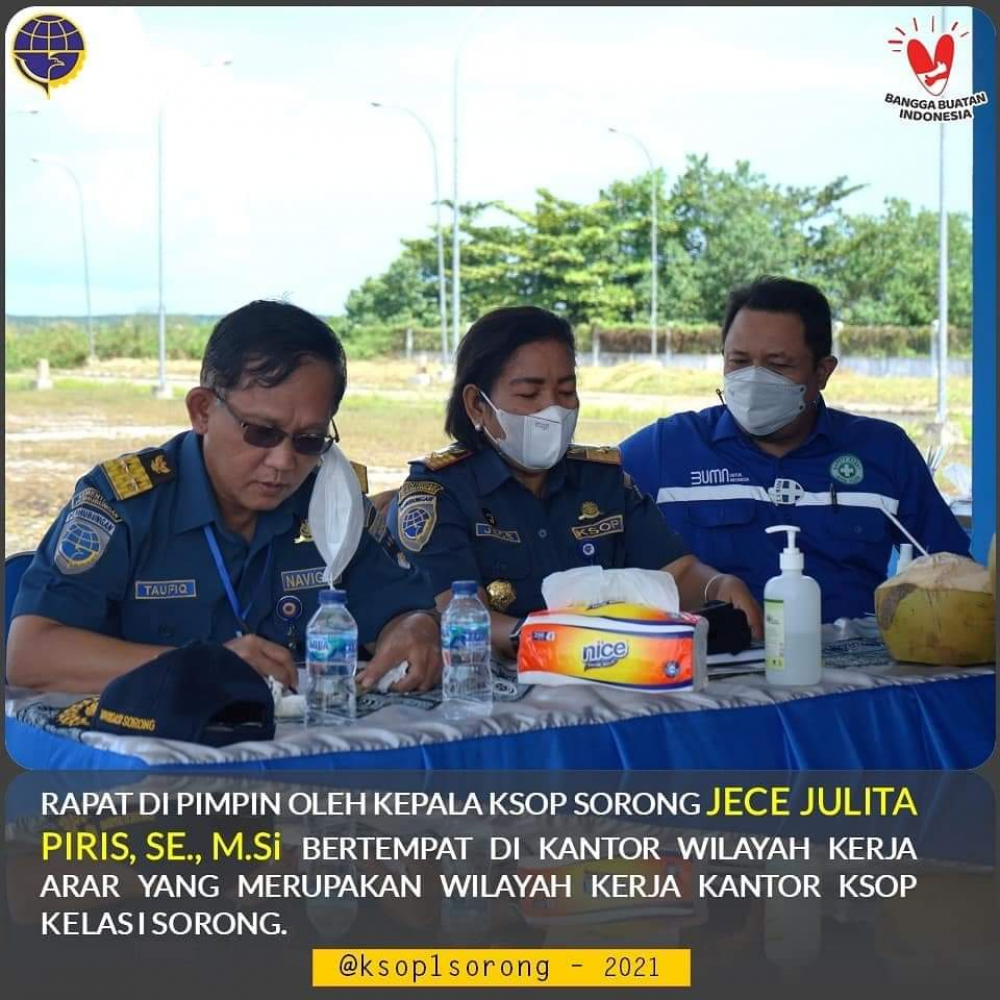 RAPAT PEMBAHASAN PENINJAUAN PELABUHAN KAWASAN ARAR (KEK) SORONG ( Rabu 10/3)