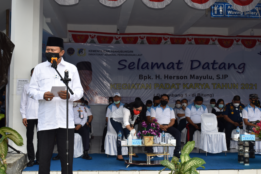Pembukaan kegiatan padat karya Gelombang I