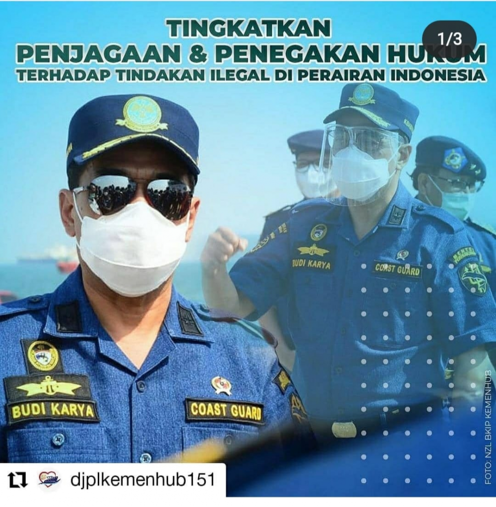 Kementerian Perhubungan terus meningkatkan penjagaan dan penegakan hukum terhadap tindakan-tindakan ilegal yang terjadi di perairan Indonesia