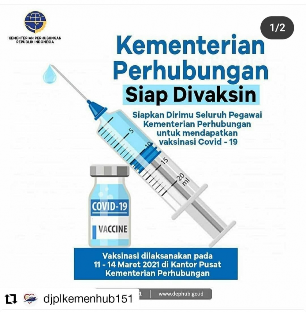 Kementerian Perhubungan Siap Divaksin