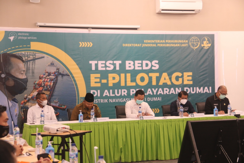 KEMENHUB LAKUKAN UJI COBA TAHAP KEDUA PENERAPAN E-PILOTAGE SERVICE DI DUMAI