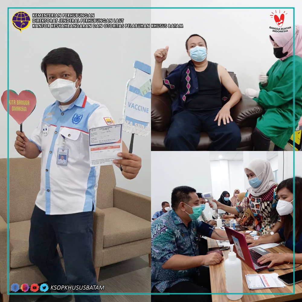 Kegiatan Vaksinasi Covid-19 Di Lingkungan Kantor Kesyahbandaran dan Otoritas Pelabuhan Khusus Batam