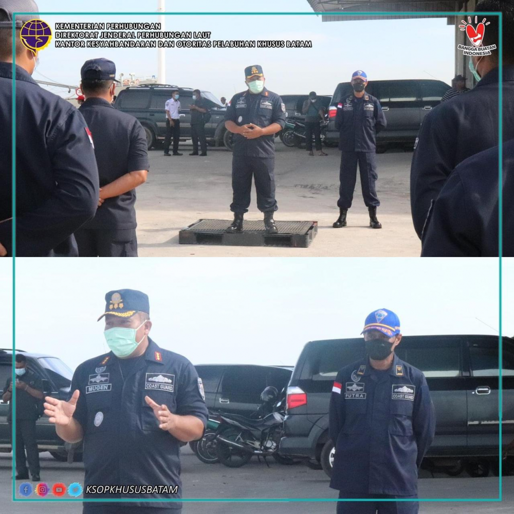 Kegiatan Patroli Bersama armada KNP 376, KNP 592, Rigid Bouyant Boat (RBB) Kantor Kesyahbandaran dan Otoritas Pelabuhan Khusus Batam.