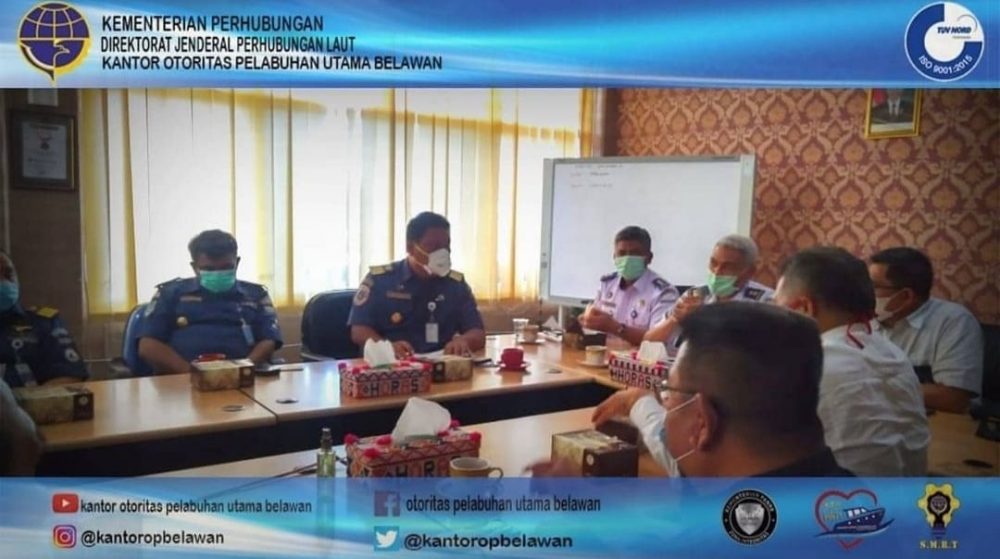 Rapat Pembahasan Progress Pekerjaan Pengerukan Kolam dan Alur Pelabuhan Belawan