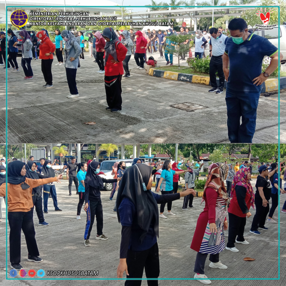 Acara Apel dan Senam Pagi Kantor KSOP Khusus Batam