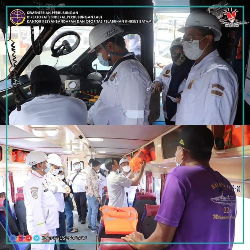 Kegiatan Inspeksi Keselamatan (Uji Petik) Kapal Penumpang Pelabuhan Domestik Sekupang, Pelabuhan Ro-Ro ASDP Punggur, dan Pelabuhan Internasional Batam Center