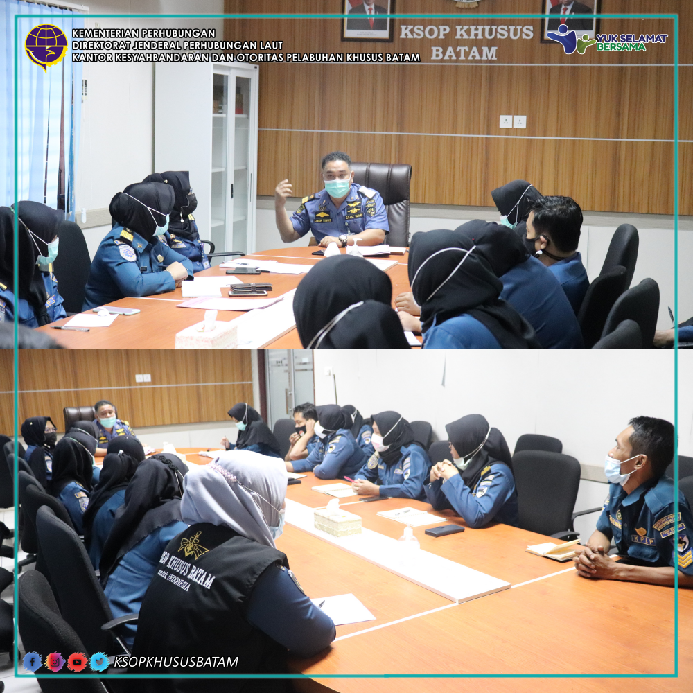 Rapat Pembahasan Sistem Manajemen Mutu ISO 9001 di Pelayanan Kantor KSOP Khusus Batam