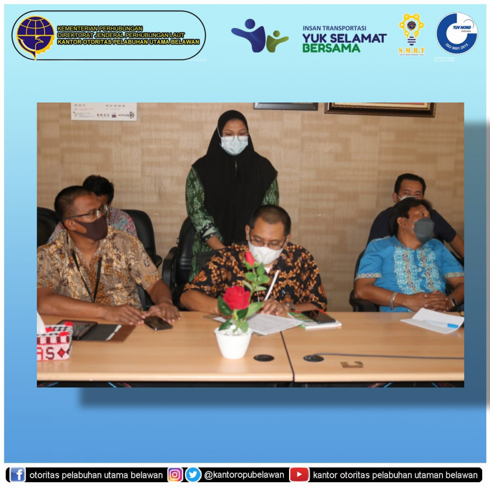 "Koordinasi Persiapan Ujicoba GeNose C 19 di Pelabuhan Utama Belawan"