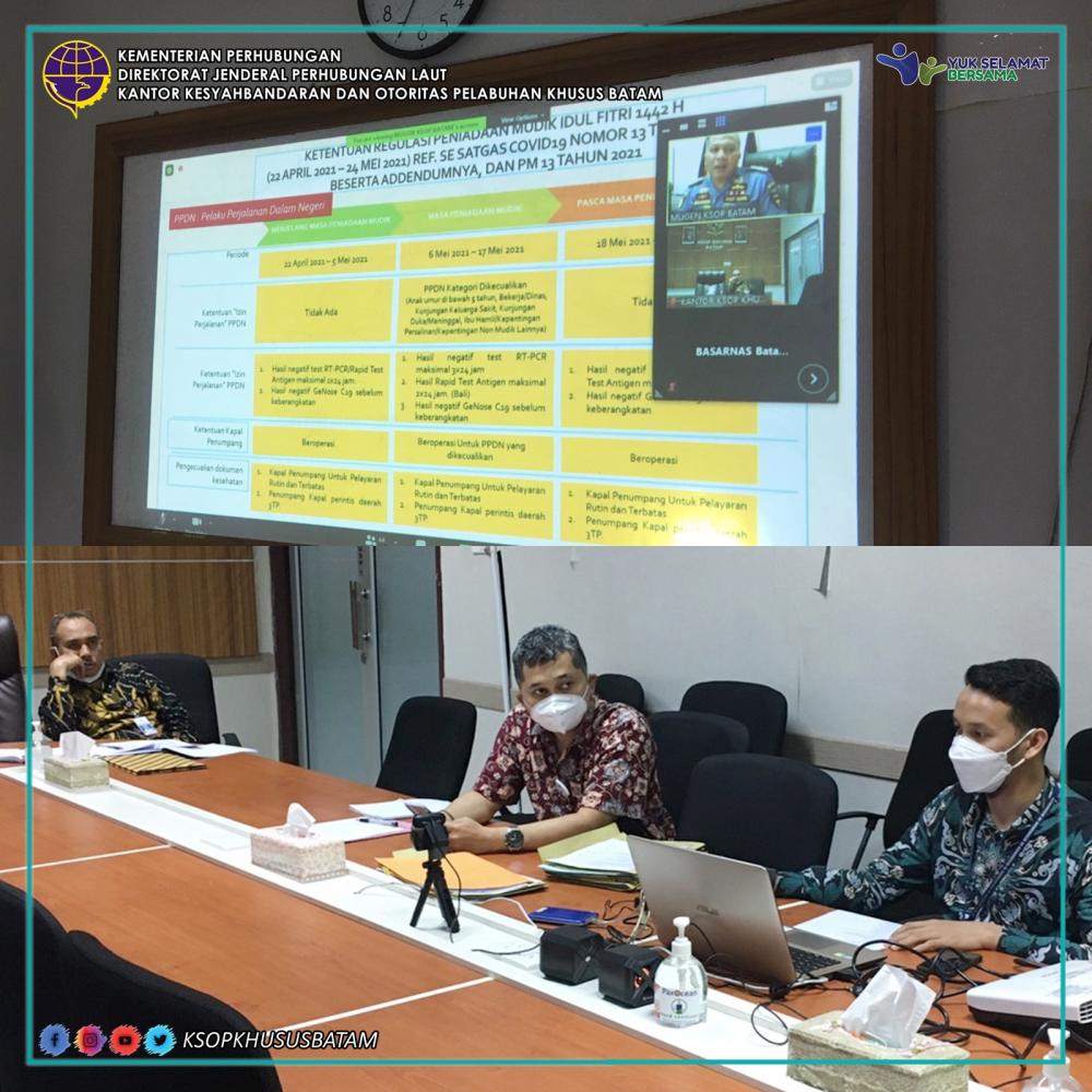 Rapat Koordinasi Pengendalian Transportasi Laut pada Masa Idul Fitri Tahun 2021