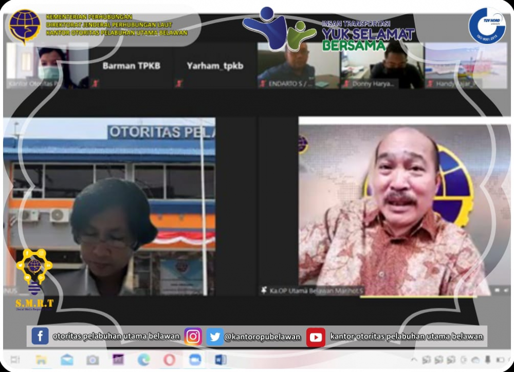"Evaluasi Standar Kinerja Pelayanan Operasional pelabuhan belawan Bulan April 2021"