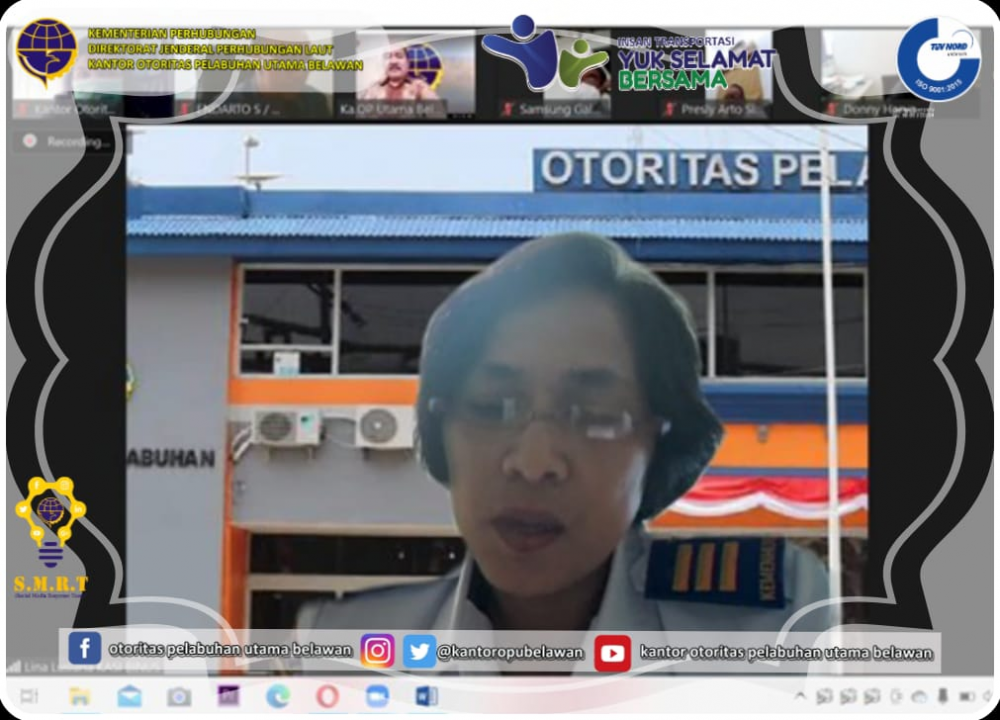 "Evaluasi Standar Kinerja Pelayanan Operasional pelabuhan belawan Bulan April 2021"
