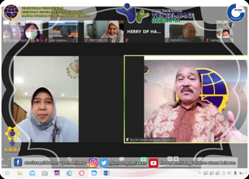 "Evaluasi Standar Kinerja Pelayanan Operasional pelabuhan belawan Bulan April 2021"