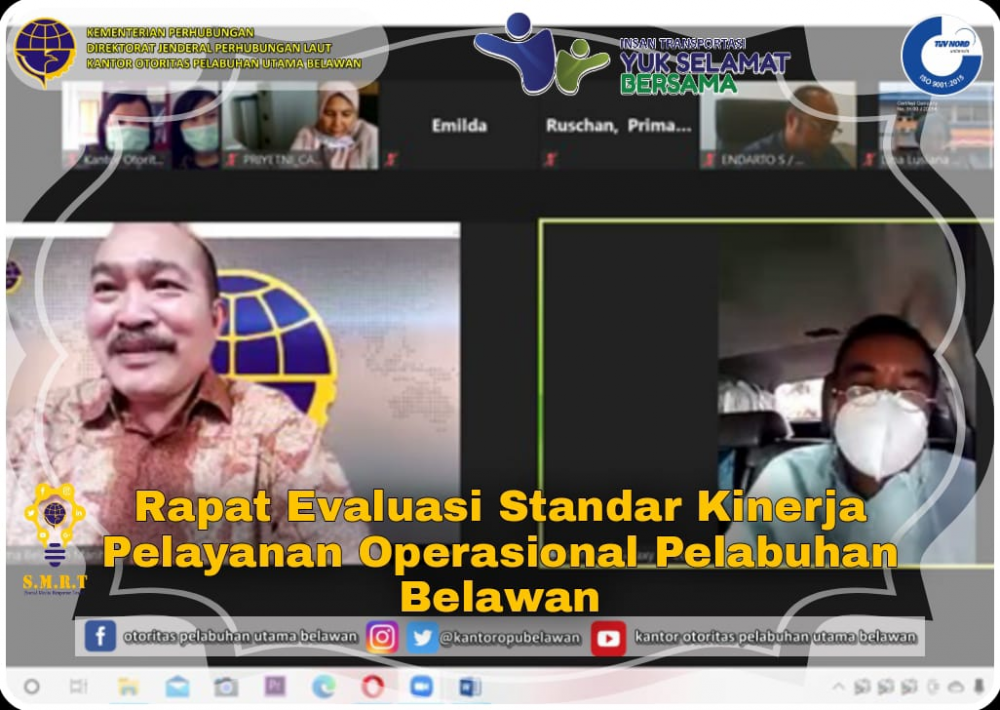"Evaluasi Standar Kinerja Pelayanan Operasional pelabuhan belawan Bulan April 2021"