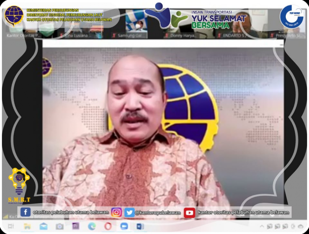"Evaluasi Standar Kinerja Pelayanan Operasional pelabuhan belawan Bulan April 2021"