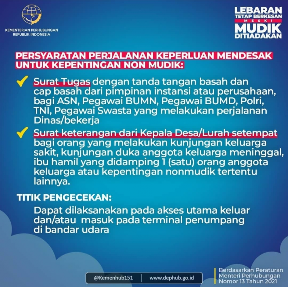 “Larangan Pengoperasian Sarana Transportasi Udara ”