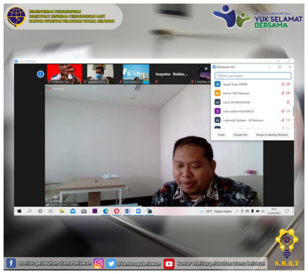 “Kick Off Meeting Studio Ratio Muatan Bongkar Muat Terhadap Jumlah Tenaga Kerja dan Bongkar Muat”