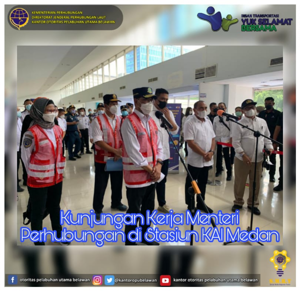 “Kunjungan Kerja Kemenhub di Stasiun KAI Medan”