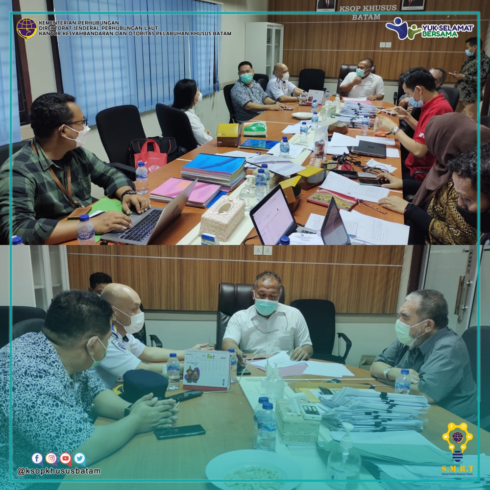 Kantor KSOP Khusus Batam mengikuti Exit Meeting bersama Tim Inspektorat Jenderal Kementerian Perhubungan
