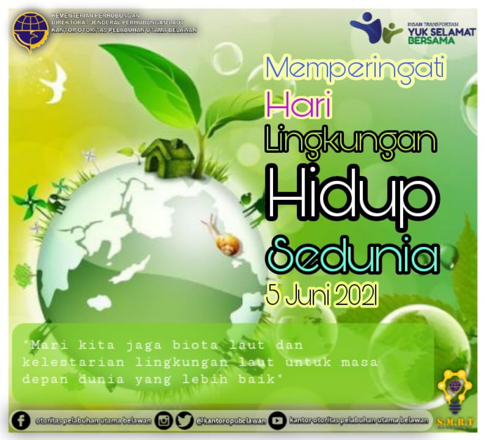 “Hari Lingkungan Hidup Sedunia 2021 diperingati pada 5 Juni. Tema Hari Lingkungan Hidup Sedunia tahun ini adalah Restorasi Ekosistem.”