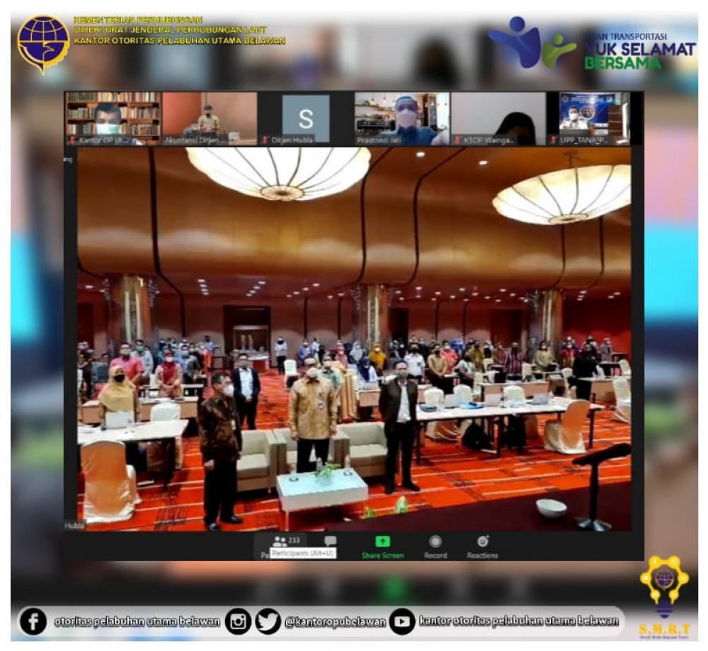 ”Rapat Pembukaan Penyusunan Laporan Keuangan Tahunan Tahun 2020 Audited BPK RI di Lingkungan Direktorat Jenderal Perhubungan Laut”