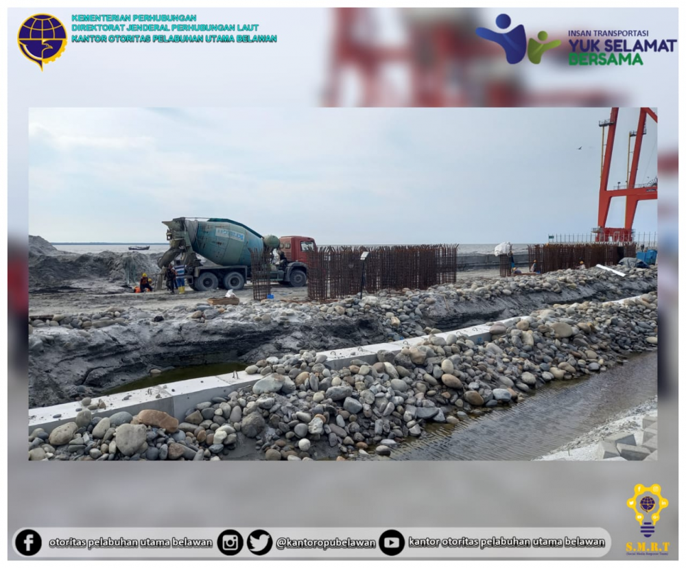 “Rapat Peninjauan Lapangan Tim Teknis Terpadu Pada Pekerjaan Pengerukan Alur dan Kolam Pelabuhan Belawan, Peninjauan Progres Pekerjaan Pemasangan Sheetpile dan Penimbunan di Samping CPO antar Pulau serta Pekerjaan Pemasangan Sheetpile di Fase 1 Belawan”