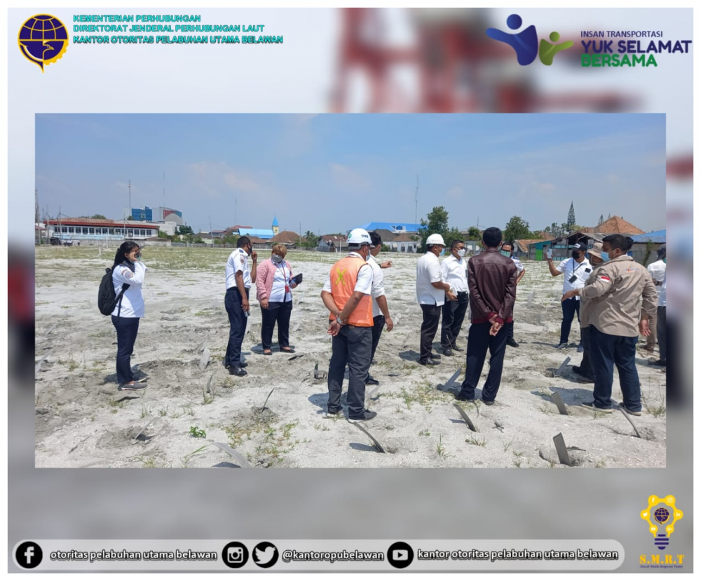 “Rapat Peninjauan Lapangan Tim Teknis Terpadu Pada Pekerjaan Pengerukan Alur dan Kolam Pelabuhan Belawan, Peninjauan Progres Pekerjaan Pemasangan Sheetpile dan Penimbunan di Samping CPO antar Pulau serta Pekerjaan Pemasangan Sheetpile di Fase 1 Belawan”