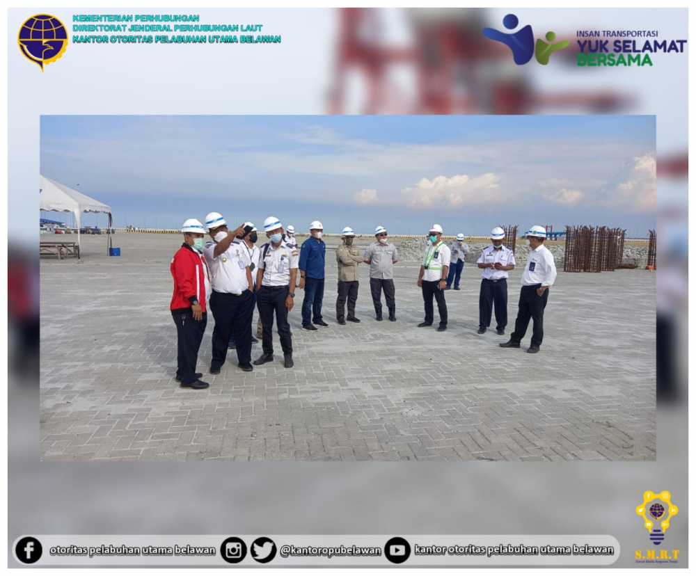 “Rapat Peninjauan Lapangan Tim Teknis Terpadu Pada Pekerjaan Pengerukan Alur dan Kolam Pelabuhan Belawan, Peninjauan Progres Pekerjaan Pemasangan Sheetpile dan Penimbunan di Samping CPO antar Pulau serta Pekerjaan Pemasangan Sheetpile di Fase 1 Belawan”