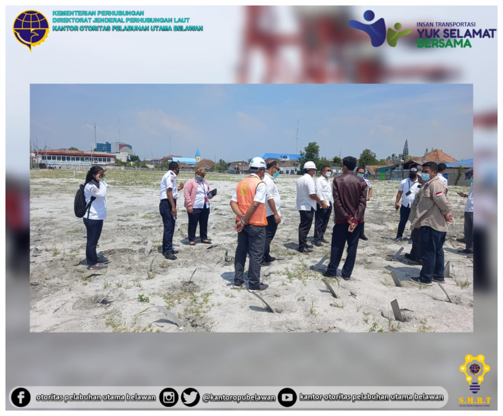 “Rapat Peninjauan Lapangan Tim Teknis Terpadu Pada Pekerjaan Pengerukan Alur dan Kolam Pelabuhan Belawan, Peninjauan Progres Pekerjaan Pemasangan Sheetpile dan Penimbunan di Samping CPO antar Pulau serta Pekerjaan Pemasangan Sheetpile di Fase 1 Belawan”