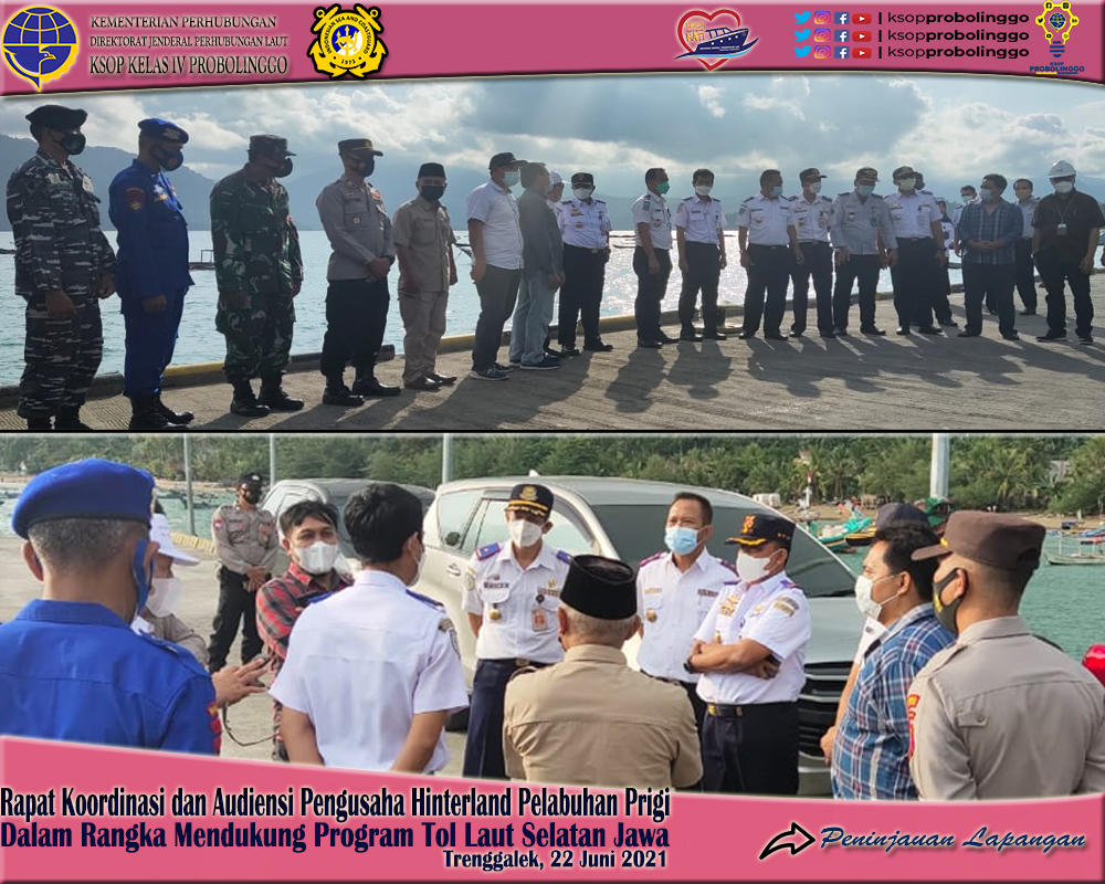Rapat Kerja dan Audiensi dengan Pengusaha di Pelabuhan Prigi Dalam Rangka Mendukung Program Tol Laut Selatan Jawa