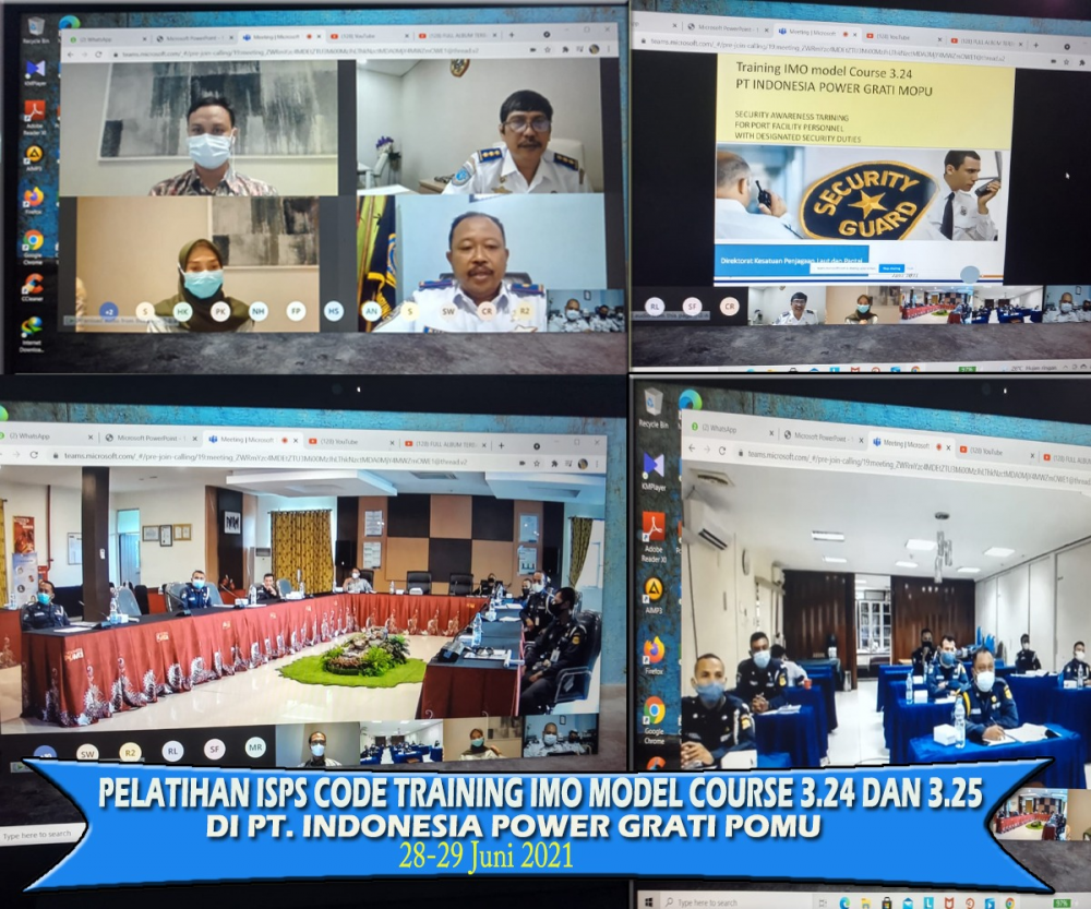 Pelatihan ISPS Code Training IMO model Course 3.24 dan 3.25 di PT. INDONESIA POWER GRATI POMU