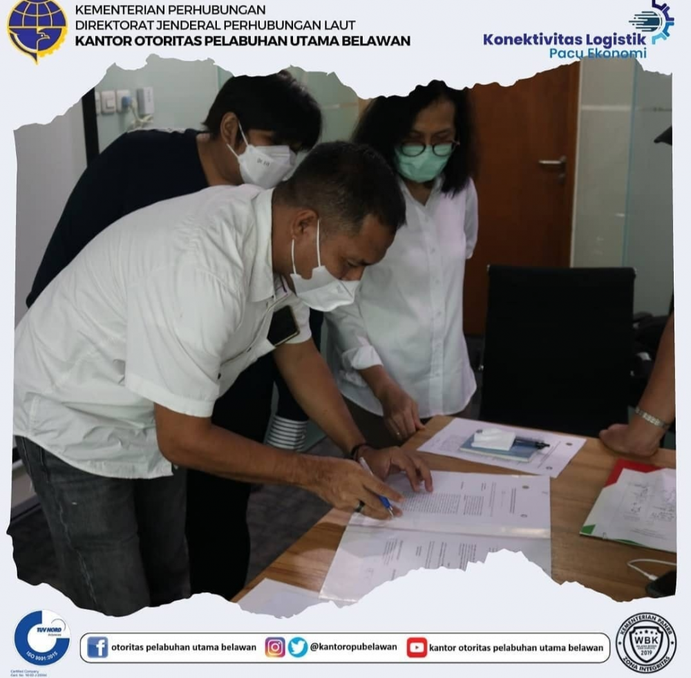 PT. Pelabuhan Indonesia I (Persero) Serahkan Lahan Hasil Reklamasi TPK Belawan Fase 2 Sebesar 5%