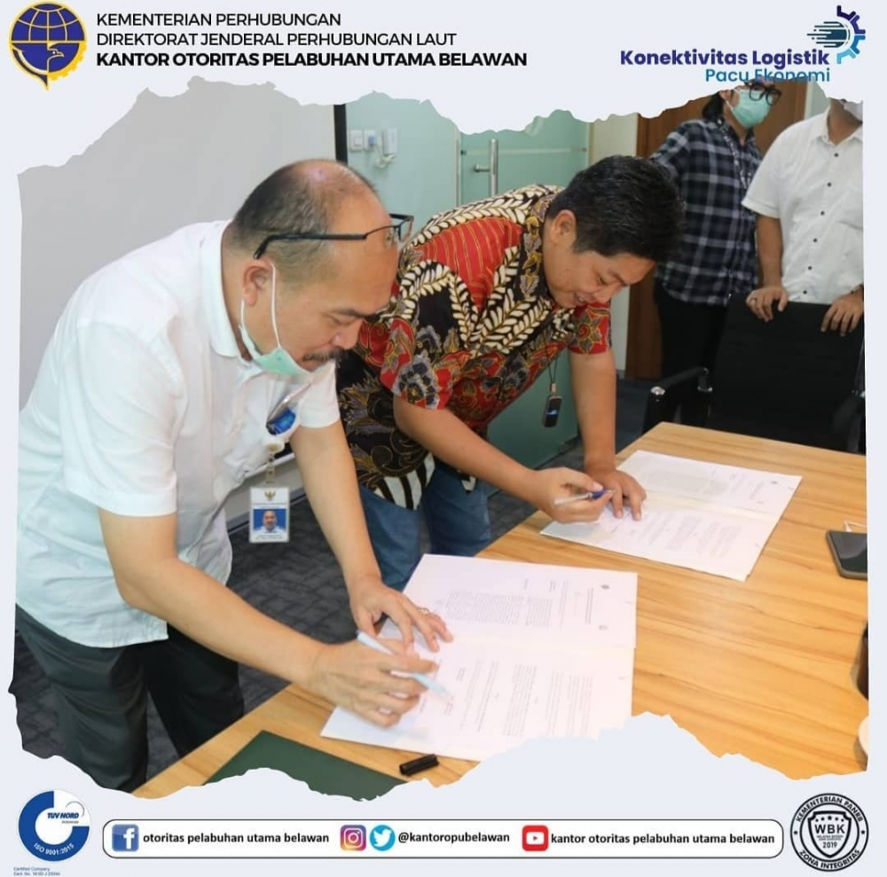 PT. Pelabuhan Indonesia I (Persero) Serahkan Lahan Hasil Reklamasi TPK Belawan Fase 2 Sebesar 5%