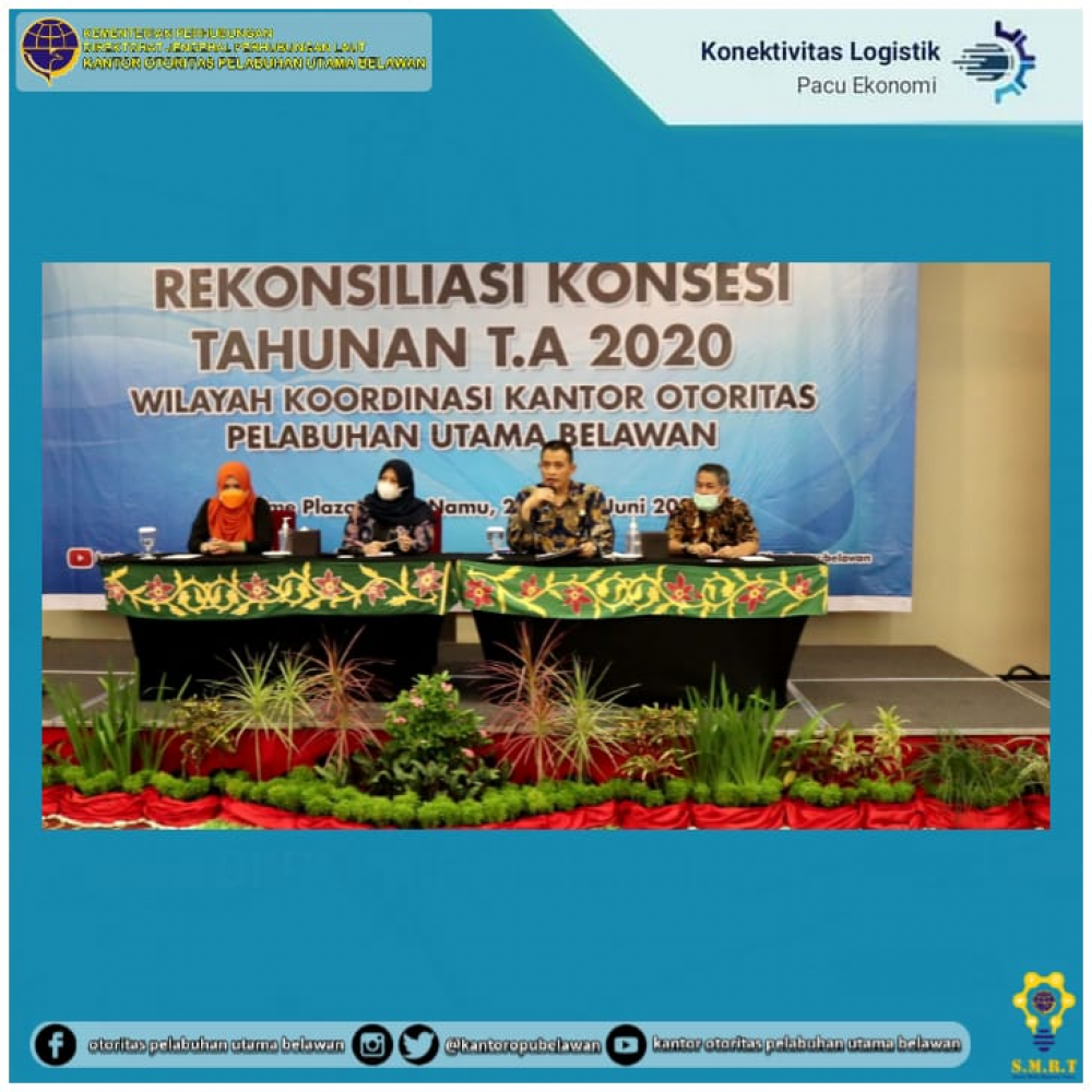 ”Rekonsiliasi Konsesi Tahunan T.A 2020 Wilayah Koordinasi Kantor Otoritas Pelabuhan Utama Belawan”